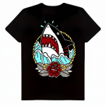 T-shirt-NaoInkClothing-requin-vague-fleur-1